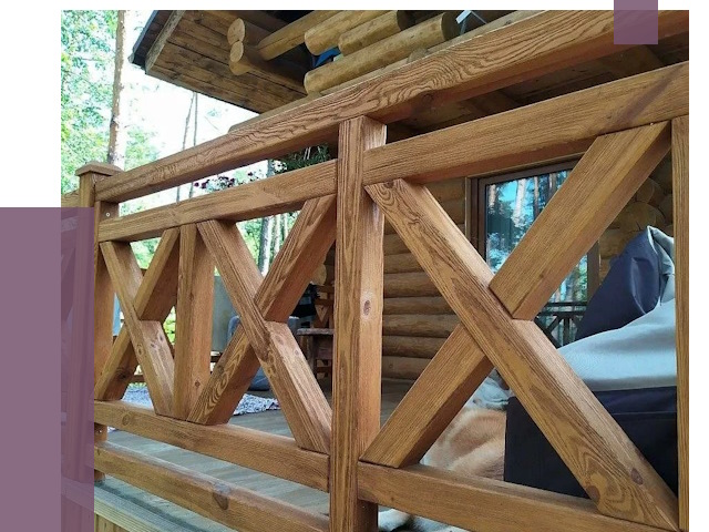 Деревянные перила под ключ в Невинномысске от 7672 руб. 