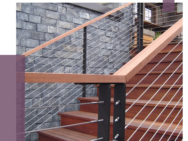 Тросовые перила под ключ в Невинномысске от 7774 руб.