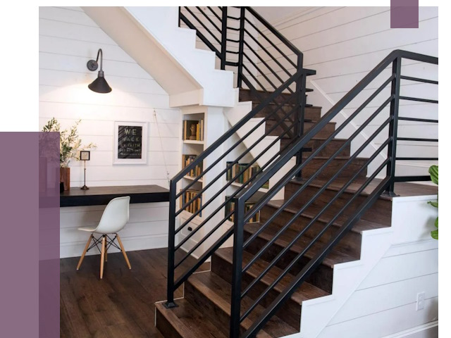 Перила для лестницы в доме в Невинномысске от 7416 руб. — ПРОЛЁТ-Нвн