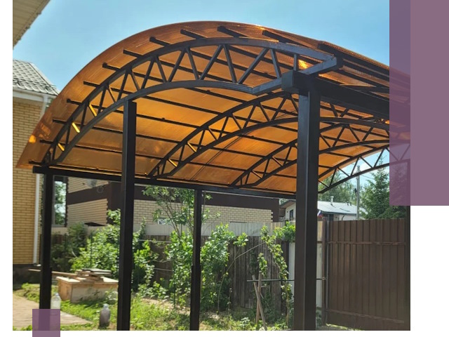 Изготовление навесов под ключ в Невинномысске из качественных материалов