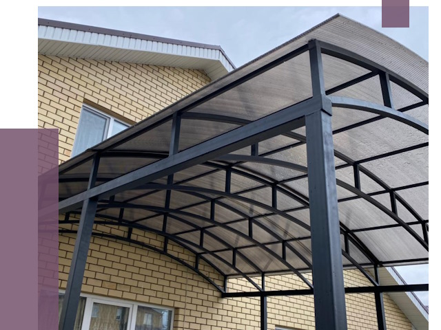 Монтаж козырьков в Невинномысске от 11508 руб. | ПРОЛЁТ-Нвн