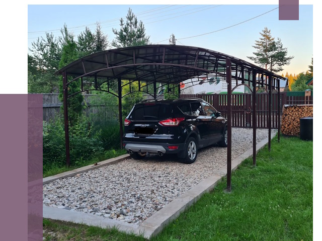 Навесы для автомобиля в Невинномысске от 13144 руб.  | ПРОЛЁТ-Нвн