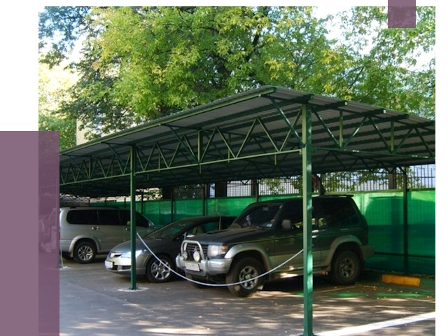 Навесы для парковки в Невинномысске от 80298 руб. заказать | ПРОЛЁТ-Нвн