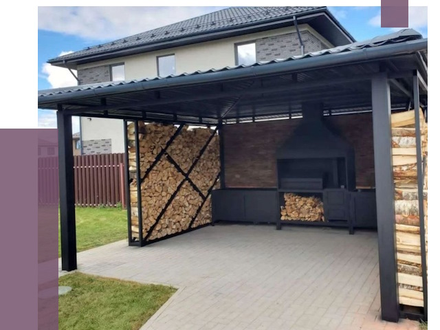 Навесы для барбекю в Невинномысске от 12735 руб. под ключ | ПРОЛЁТ-Нвн