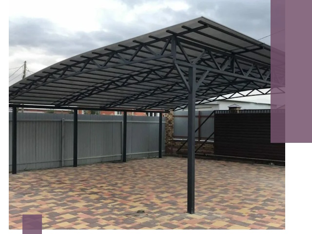 Металлические навесы под ключ в Невинномысске — изготовление и монтаж