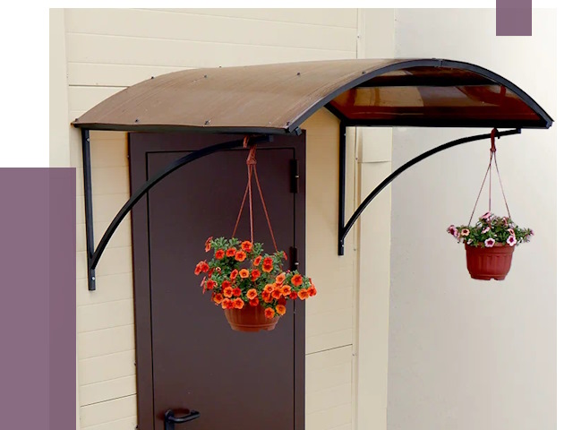 Козырьки над входом в Невинномысске от 14832 руб.  | ПРОЛЁТ-Нвн