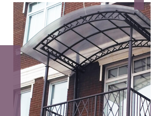 Козырьки над балконом в Невинномысске от 8644 руб. | ПРОЛЁТ-Нвн