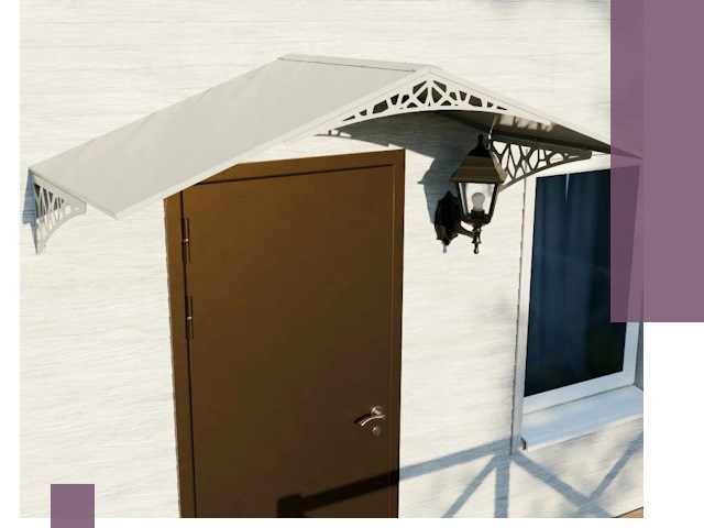 Металлические козырьки на входы и террасы в Невинномысске