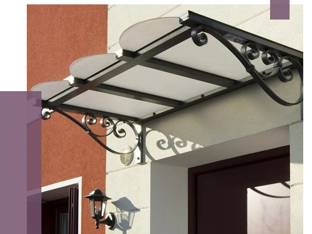 Односкатные козырьки в Невинномысске от 8388 руб.  | ПРОЛЁТ-Нвн