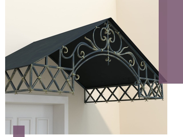 Двускатные металлические козырьки под ключ в Невинномысске