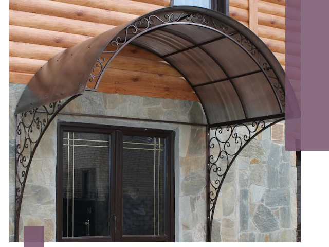 Арочные козырьки под ключ в Невинномысске: изготовление и монтаж