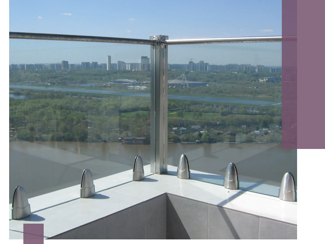 Стеклянные парапеты премиум класса в Невинномысске для домов и бизнесов